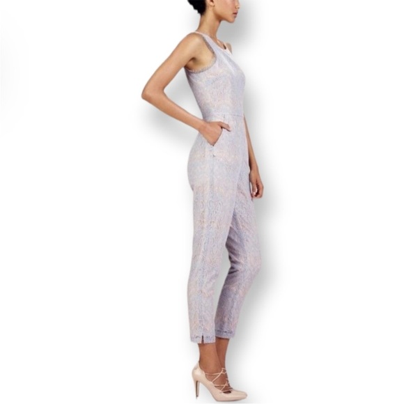 LAUREN CONRAD • RUNWAY COLLECTION • LAVENDER LACE JUMPSUIT - Picture 4 of 8